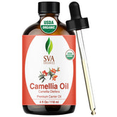 SVA Camellia Seed Oil bottle with dropper for precise skin care application