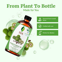 SVA Castor Oil supports scalp massage and deeper hydration.