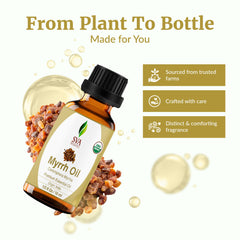 SVA Myrrh oil for hair care—scalp massage and shine.