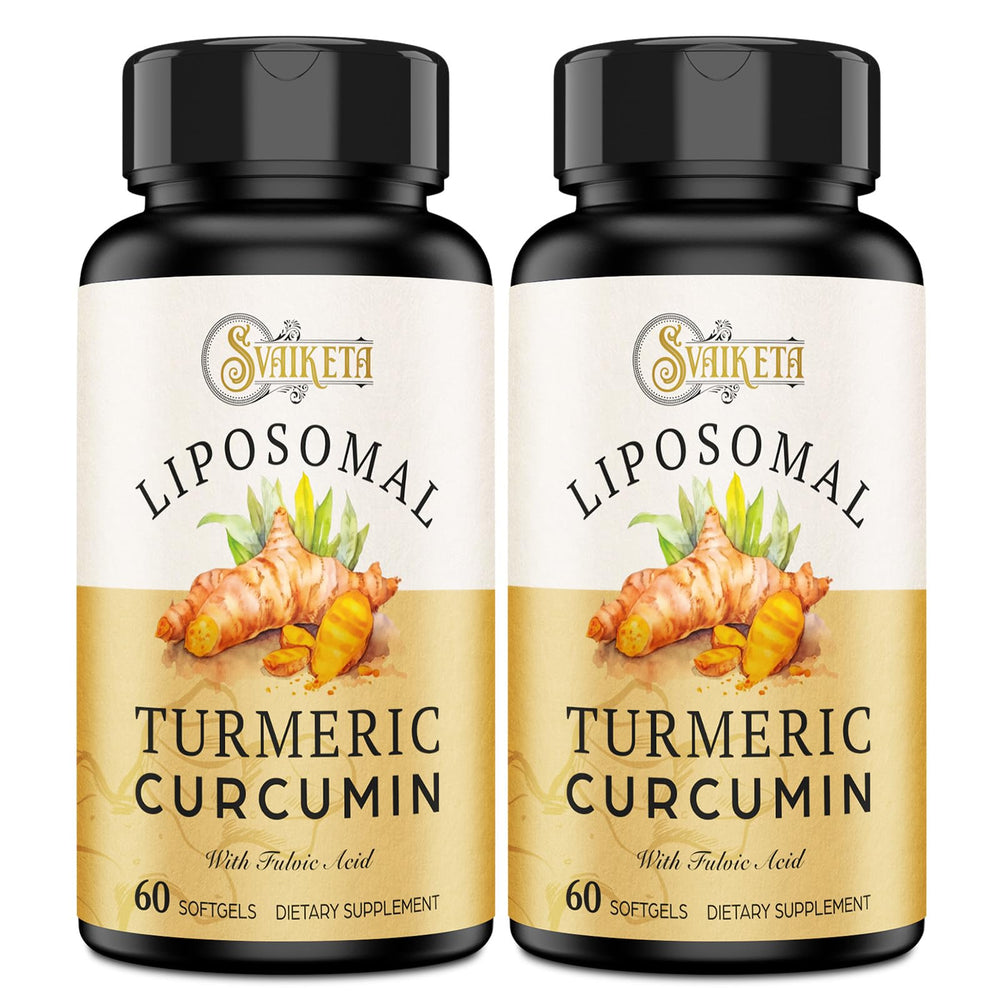Svaiketa Liposomal Turmeric Curcumin bottle front view for daily wellness support
