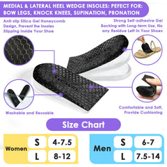 Svowin medial-lateral heel wedge correcting pronation for a steadier step.
