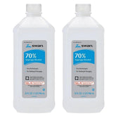 Swan 70% rubbing alcohol bottle 32oz, pack of two for quick sanitizing