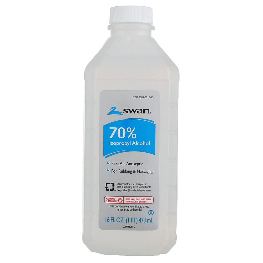 Swan first aid antiseptic bottle front view for quick germ reduction.