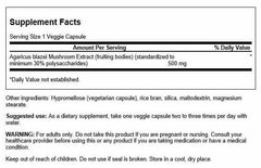 Swanson Agaricus Blazei capsules show vegetarian, 500 mg dosage for daily immune support.