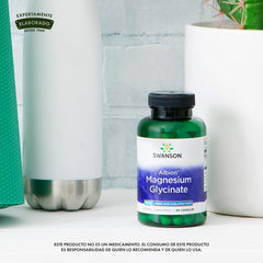 Capsules of Swanson Albion Chelated Magnesium 133 mg ready for daily use