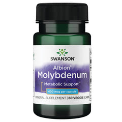 Swanson Albion Chelated Molybdenum bottle, easy-to-absorb mineral support.