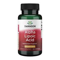 Swanson Alpha Lipoic Acid bottle with capsules for daily metabolic wellness