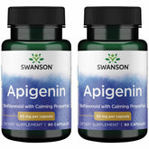 Swanson Apigenin capsules for sleep support and relaxation.