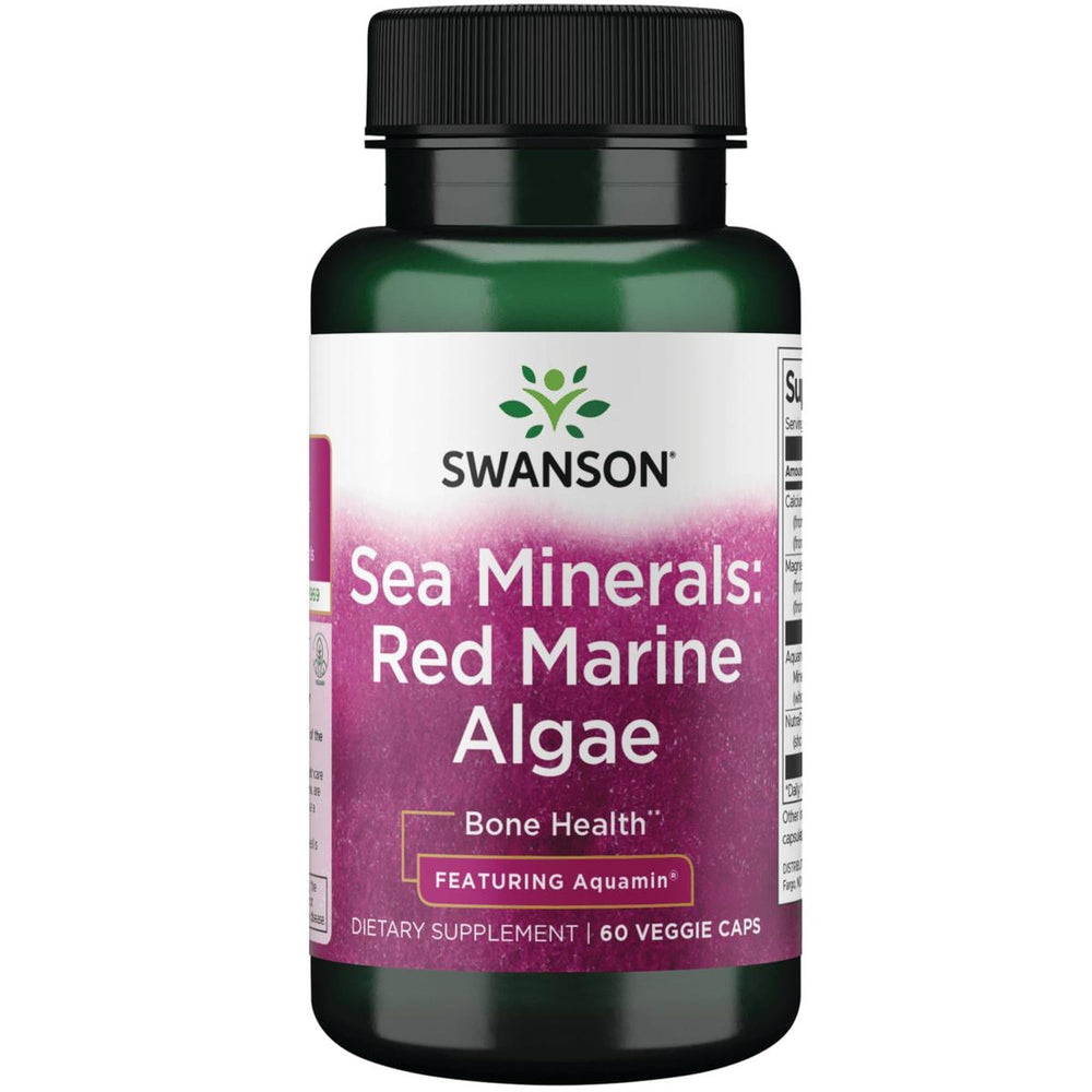Swanson Aquamin Sea Minerals bottle front offers complete mineral support for daily routines