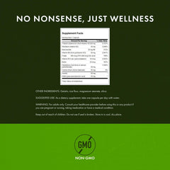 Swanson B-50 balance label detail showcasing the B1 to B12 vitamin blend.