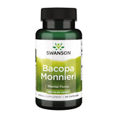 Swanson Bacopa Monnieri extract bottle highlights Bacognize 250 mg for daily focus.