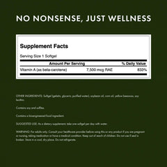 Swanson Beta-Carotene amber bottle packaging highlights antioxidant focus.