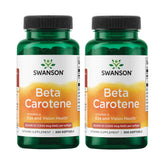 Swanson Beta-Carotene softgels in bottle for daily wellness support.