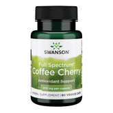 Swanson Coffee Cherry capsules 60-count on white background for convenient daily immune support.