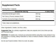 Swanson Curcuma Boswellia cápsulas de 60 unidades para uso diario