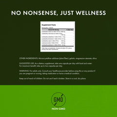 Label detail showing lactobacilli strains for oral, vaginal, and gut flora.