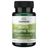 Swanson full spectrum black sesame seed 500 mg capsules bottle for daily vitality