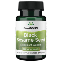 Swanson full spectrum black sesame seed 500 mg capsules bottle for daily vitality