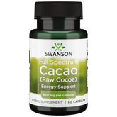 Swanson Full Spectrum Cacao bottle on a kitchen counter for natural energy support