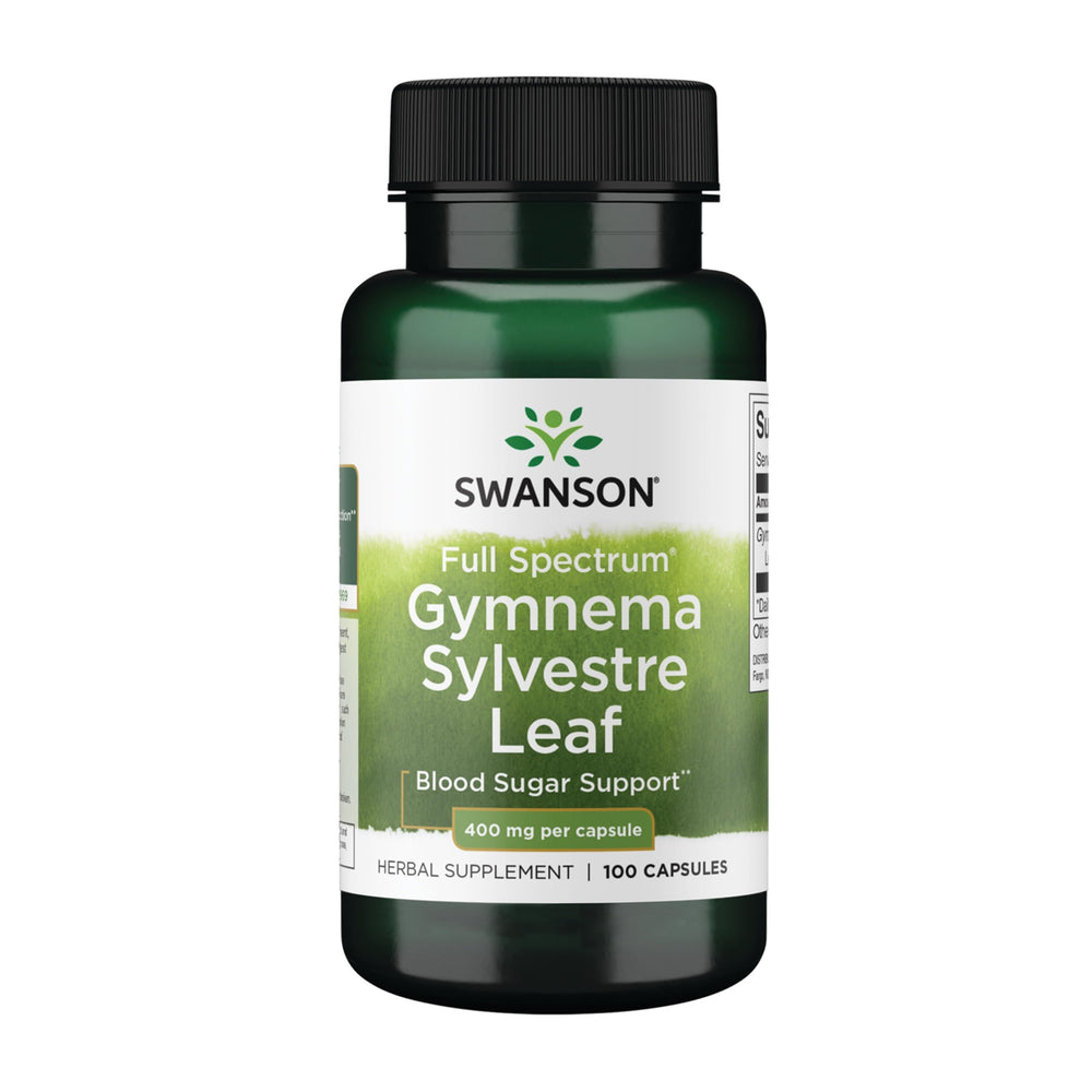Swanson Gymnema Sylvestre bottle front view for daily wellness.