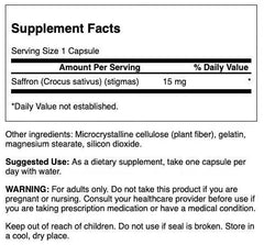 Swanson saffron capsules ready for daily stress management and calm moments