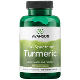 Swanson Full Spectrum Turmeric capsules bottle—promotes joint mobility and digestive support.