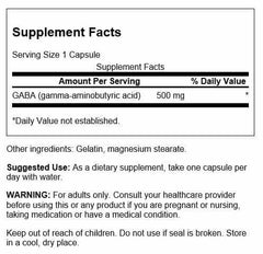 Swanson GABA capsules close-up showing high potency for daily stress support