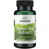 Swanson Green Tea Extract bottle showing 500 mg potency and 60 capsules for daily antioxidant support