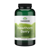 Swanson Hawthorn Berry bottle displaying antioxidant-rich capsules for daily circulation support.