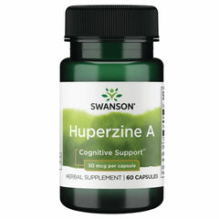 Swanson Huperzine A bottle front for cognitive support.