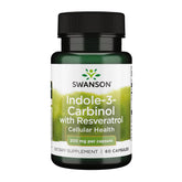 Swanson I3C bottle front with capsules for daily cellular protection support.