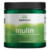 Swanson Inulin tub and label, a prebiotic for digestive support.