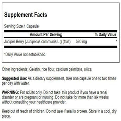 Closeup of Swanson Juniper Berries Capsules highlighting capsule shape