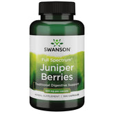 Swanson Juniper Berries Digestive bottle shows the product context and bottle design