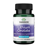 Swanson Lithium Ootate bottle showcasing 60 veggie capsules for mood support
