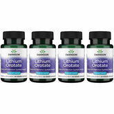 Swanson Lithium Orotate capsules on a clean surface, supporting mood and calm focus.
