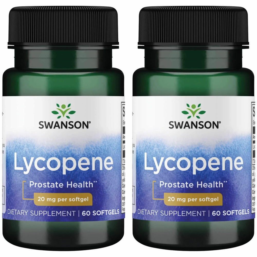 Swanson Lycopene bottle front showing the 2-pack option for health-focused daily use.