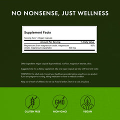 Swanson magnesium blend label showing oxide, citrate, and aspartate for bioavailability.
