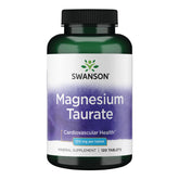 Swanson Magnesium Taurate tablets in bottle support everyday muscle comfort.