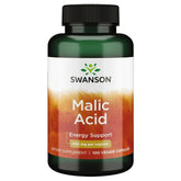 Swanson Malic Acid bottle closeup with capsules for daily use