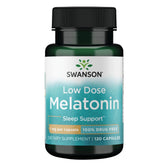 Swanson Melatonin 1mg bottle close-up for easy bedtime routine