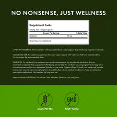 Swanson melatonin bottle label highlights triple strength clarity
