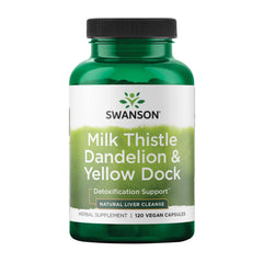 Swanson milk thistle blend bottle for natural liver support and overall wellbeing.