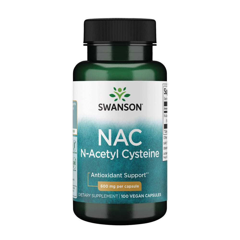 Swanson NAC bottle front view showing antioxidant support potential