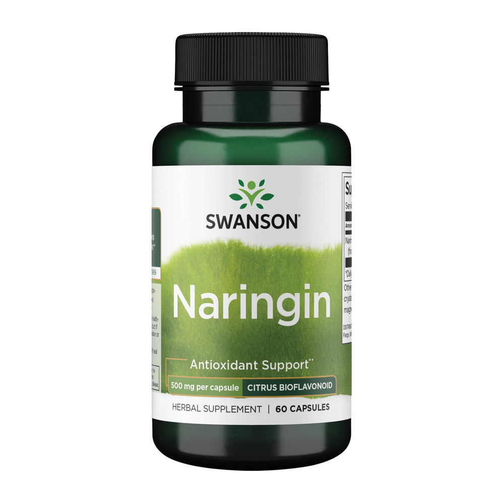 Swanson Naringin 500 mg capsules bottle front showing daily citrus flavonoid support