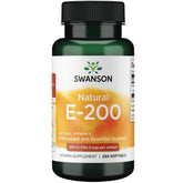 Swanson Natural Vitamin E bottle front for quick recognition and trust in heart health support.