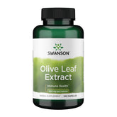 Swanson Olive Leaf Extract capsules bottle with 120 capsules for immune support.