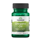 Swanson oregano oil 10:1 extract bottle highlights natural digestive support.