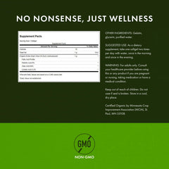 Closeup of Swanson olive oil softgel with organic certification label