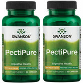 Swanson PectiPure bottle with 600 mg capsules for daily digestive and cellular health support.